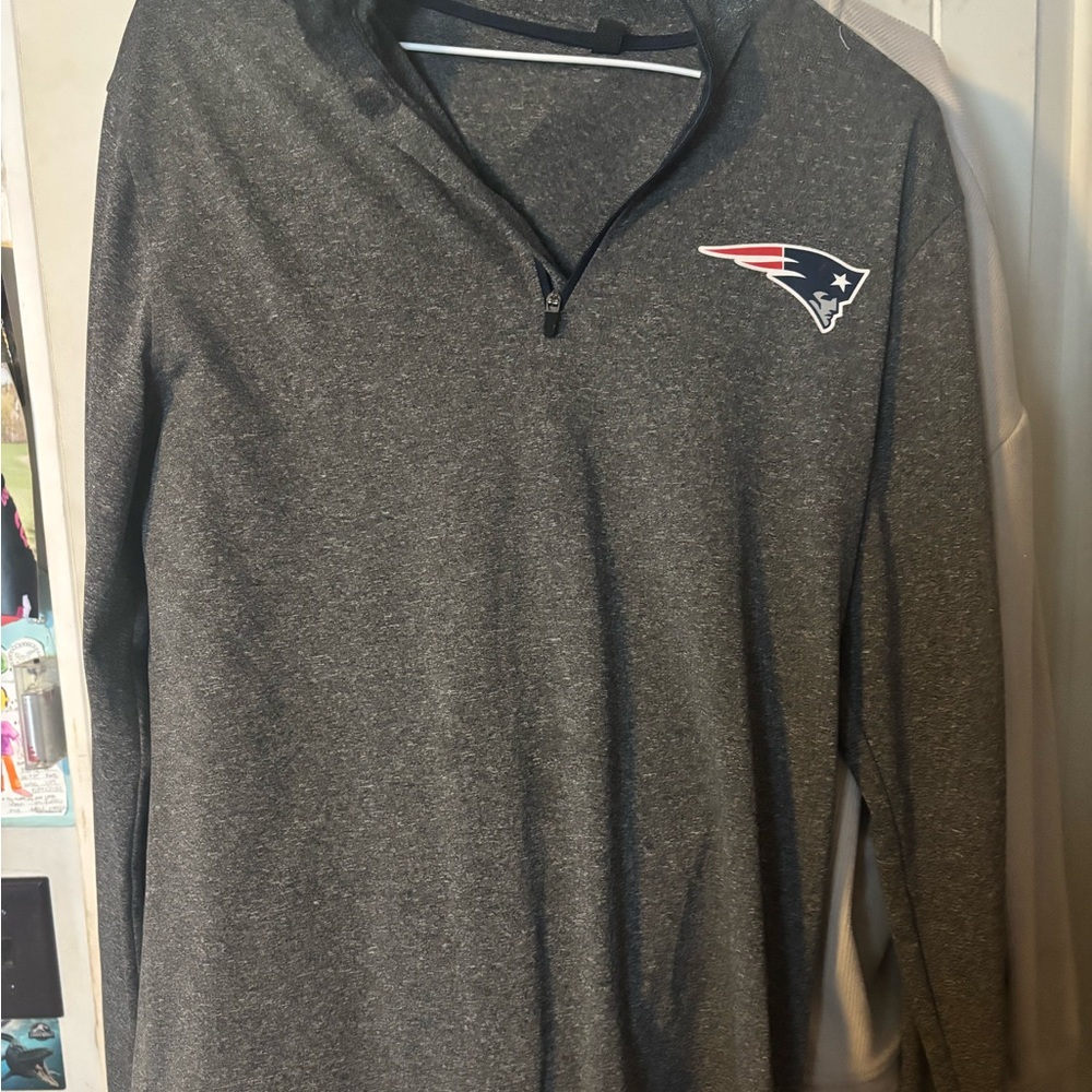 Women’s Gray Zip-Up Sweater with Logo